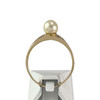 Bague d'occasion or 750 jaune perle de culture - vue V3