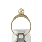 Bague d'occasion or 750 jaune perle de culture - vue 3