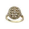 Bague d'occasion or 750 jaune et rhodié 35 diamants taille brillant - vue V1