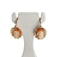 Boucles d'oreilles d'occasion or 750 jaune camée