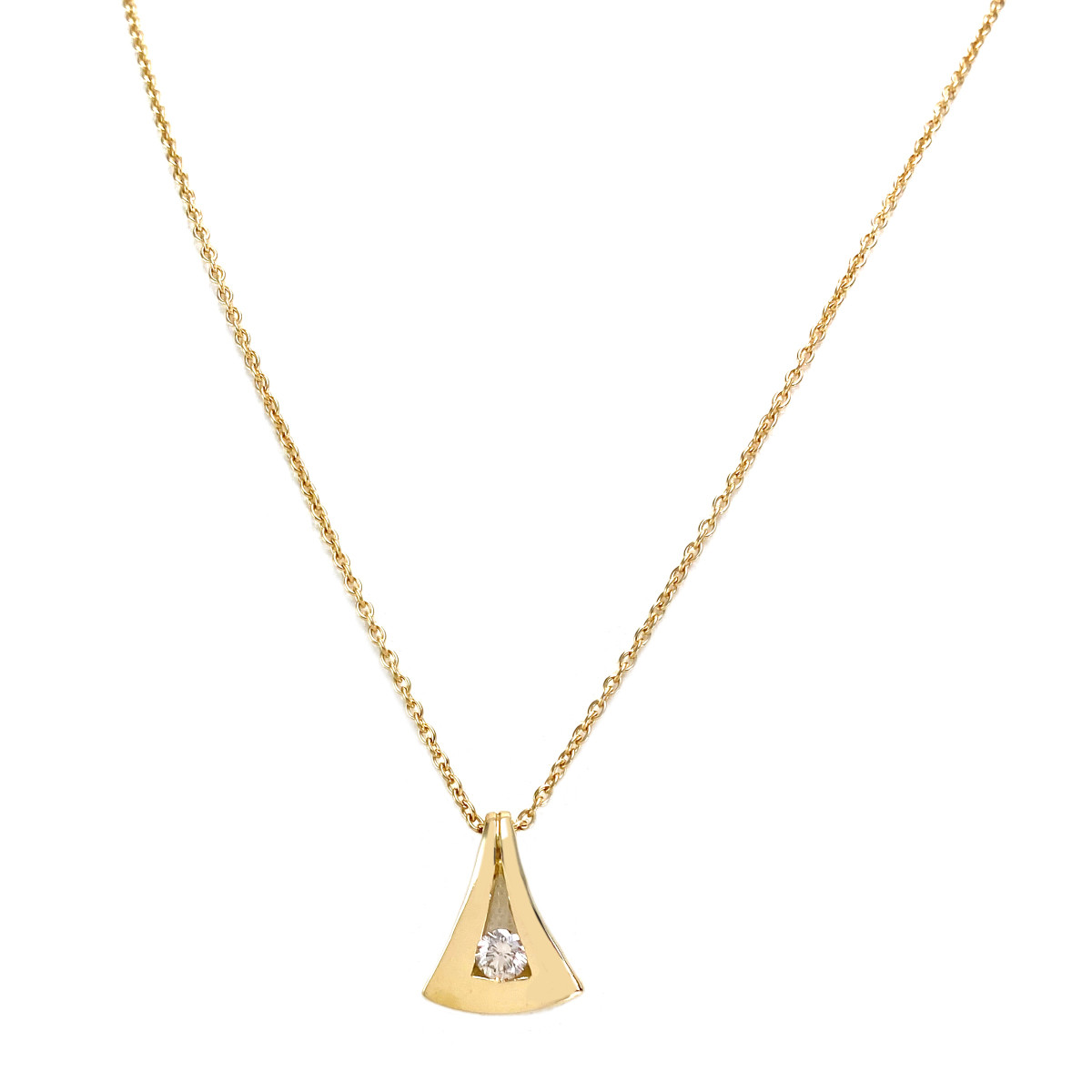 Collier d'occasion or 750 jaune diamant 42 cm