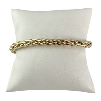 Bracelet d'occasion or 750 jaune maille palmier 19 cm