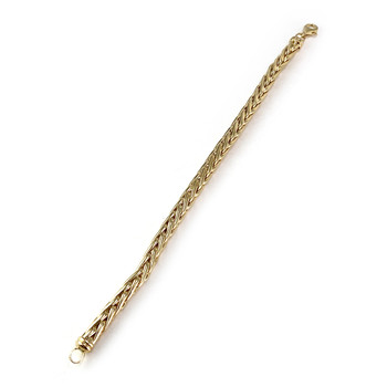 Bracelet d'occasion or 750 jaune maille palmier 19 cm