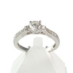 Bague d'occasion or 750 blanc diamant - vue 1