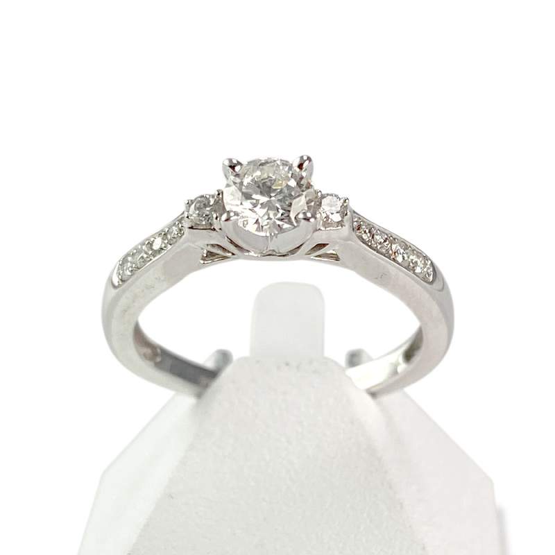 Bague d'occasion or 750 blanc diamant - vue 1