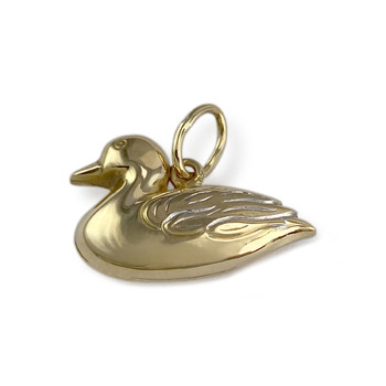 Pendentif d'occasion or 750 2 tons canard
