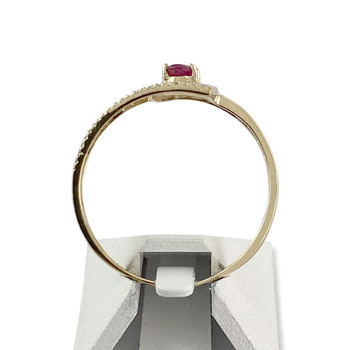 Bague d'occasion or 750 2 tons rubis