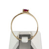 Bague d'occasion or 750 2 tons rubis diamants - vue V3