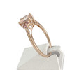 Bague d'occasion or 375 rose morganite et saphirs roses - vue V2