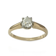 Solitaire d'occasion or 750 2 tons diamant