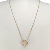 Collier d'occasion or 750 jaune calcédoine blanche - vue V2