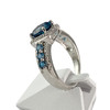 Bague d'occasion or 375 blanc pierres fines diamants - vue V2