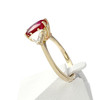 Bague d'occasion or 750 jaune rubis diamants - vue V2