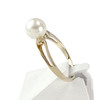 Bague d'occasion or 375 jaune perle de culture diamants - vue V2