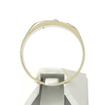 Tweedehands ring van 750 geelgoud met granaat en 1/2 gekweekte parel - afbeelding 3