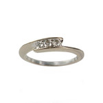 Bague d'occasion GAREL or 750 blanc diamants - vue 1