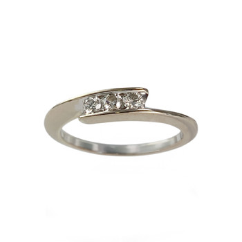 Second-hand GAREL ring gold 750 white diamonds