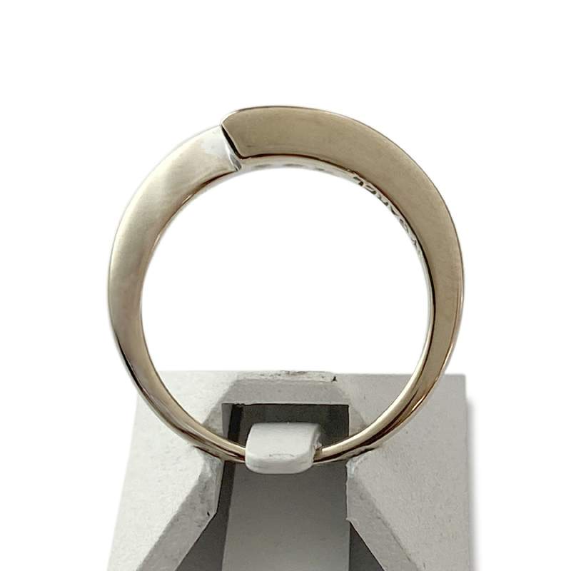 Bague d'occasion GAREL or 750 blanc diamants - vue 3