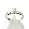 Solitaire d'occasion or 375 blanc diamant - vue V1