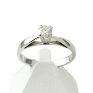 Solitaire d'occasion or 375 blanc diamant