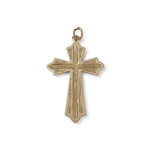 Second-hand cross pendant in 750 yellow gold - view 2