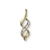 Pendentif d'occasion or 750 2 tons diamant - vue V1