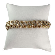 Bracelet d'occasion or 750 jaune maille fantaisie 19 cm