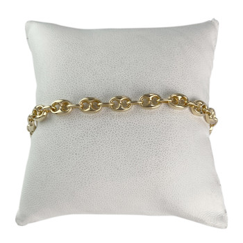 Bracelet d'occasion or 750 jaune maille grain de café 19,5 cm