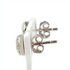 Boucles d'oreilles clous d'occasion or 750 blanc diamants - vue V2