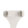 Boucles d'oreilles clous d'occasion or 750 blanc diamants - vue V3