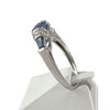 Bague d'occasion or 750 blanc saphirs diamants - vue V2