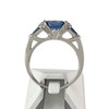 Bague d'occasion or 750 blanc saphirs diamants - vue V3