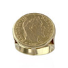 Bague d'occasion or 750 jaune porte pièce napoléon III - vue V1
