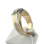Bague d'occasion 2 ors 750 diamant - vue 2