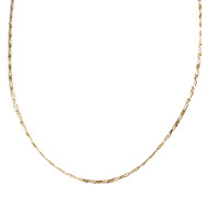 Chaîne d'occasion or 750 jaune maille cheval alternée 46 cm