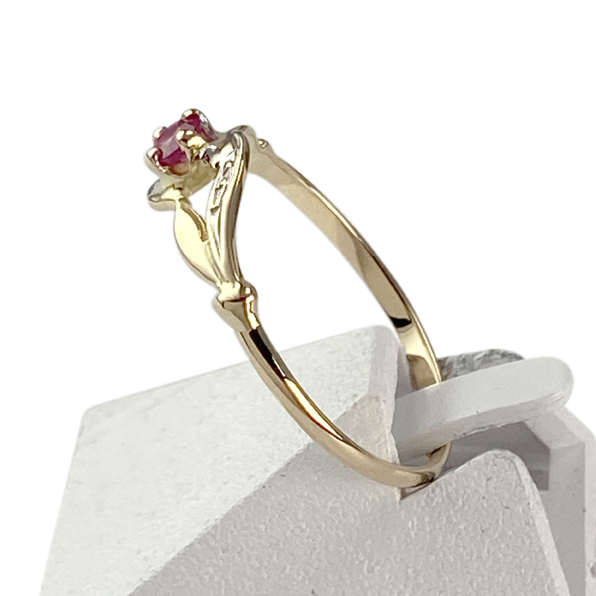 Bague d'occasion or 750 2 tons rubis - vue 2