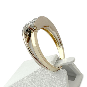 Tweedehands ring 2 goud 750 diamanten