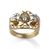 Bague d'occasion or 750 2 tons diamants - vue V1