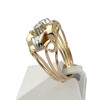 Bague d'occasion or 750 2 tons diamants - vue V2