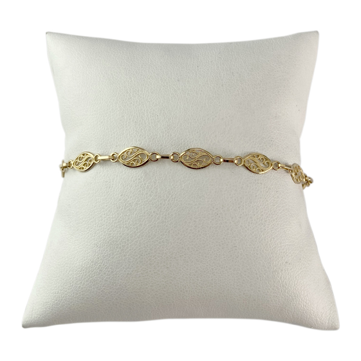 Bracelet d'occasion or 750 jaune maille filigrane 18 cm