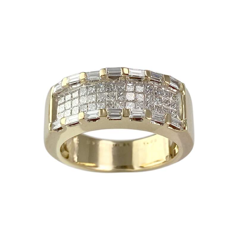 Bague d'occasion or 750 jaune diamants - vue 1