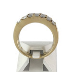 Second hand gold ring 750 yellow diamonds - view 3