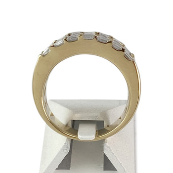 Second-hand gold ring 750 yellow diamonds