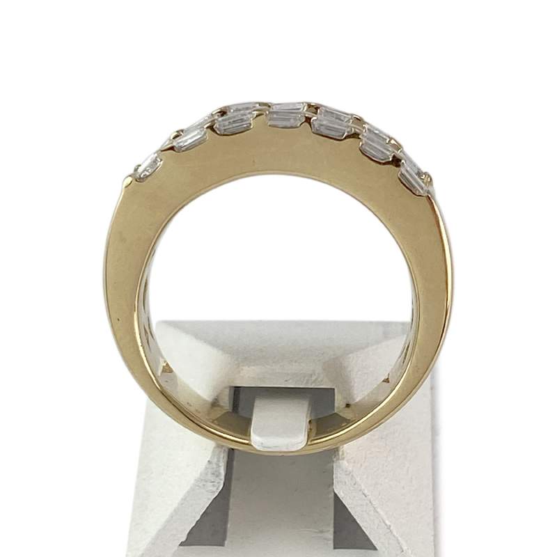 Bague d'occasion or 750 jaune diamants - vue 3