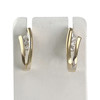 Boucles d'oreilles clous d'occasion 2 ors 750 diamants - vue V1