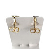 Boucles d'oreilles clous d'occasion 2 ors 750 diamants - vue V3