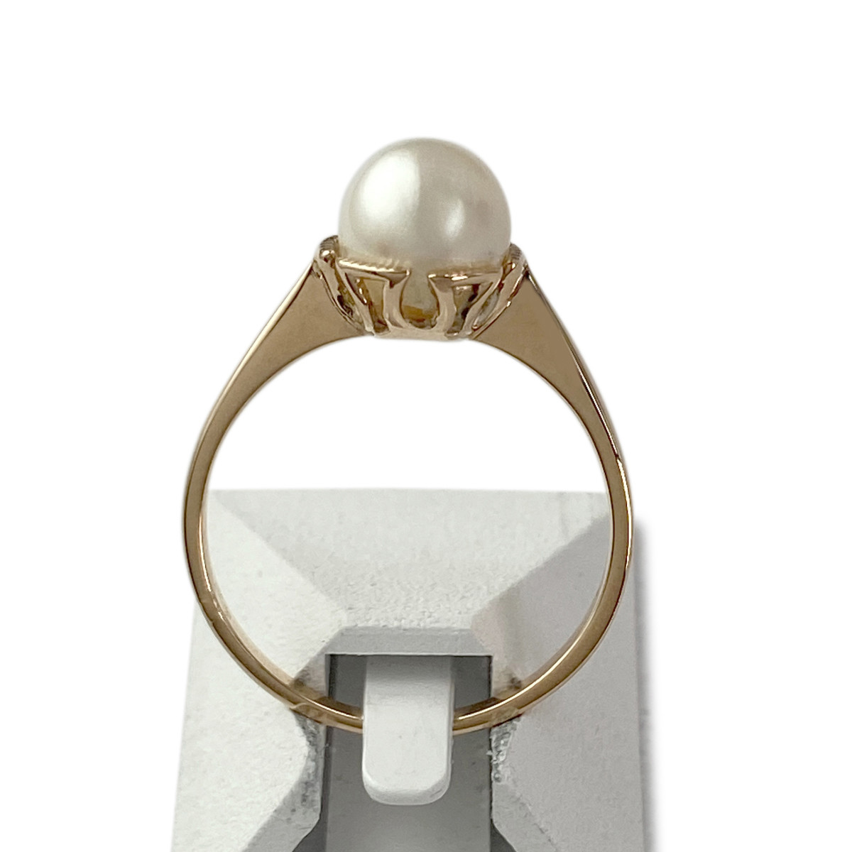 Bague d'occasion or 750 rose perle de culture - vue 3