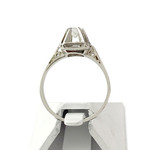 Solitaire d'occasion or 750 blanc diamant - vue 3