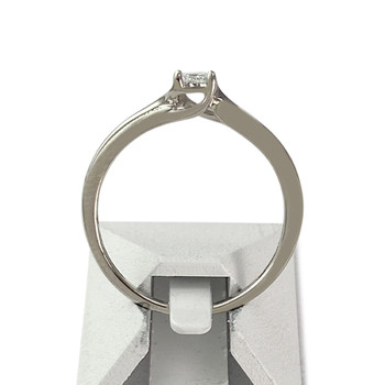 Second-hand gold 375 white diamond ruby ring