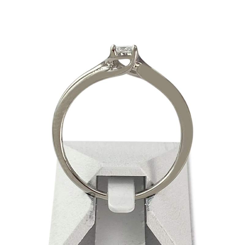 Bague d'occasion or 375 blanc diamant rubis - vue 3